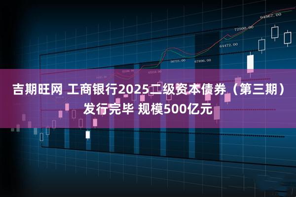 吉期旺网 工商银行2025二级资本债券（第三期）发行完毕 规模500亿元